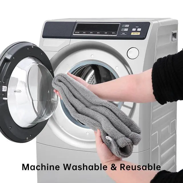 Alt view image 6 of 7 - Toilet Seat Cover with Snaps Fixed,Thick Warmer,Machine Washable(grey)