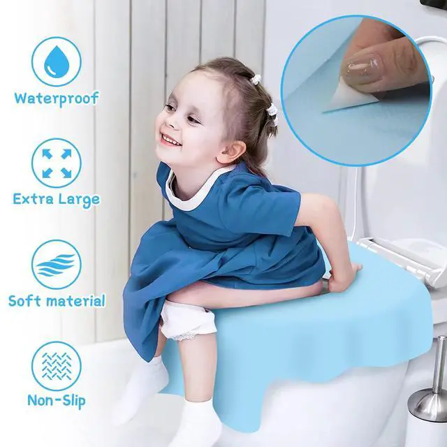 Alt view image 4 of 7 - Disposable Toilet Seat Covers (30-Pack) Waterproof, Individually Wrapped, PortableNon-Slip Liners for Kids & Adults, Travel & Home Use