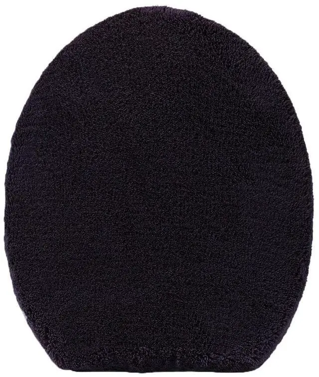 Main image of Microfiber Toilet Lid Cover Soft and Absorbent, Comfortable Bathroom Toilet Lid Cover Seat Fits Most Size Toilet Lids for Black