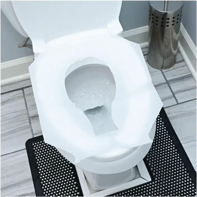 Alt view image 2 of 2 - Toilet Seat Covers, Half-Fold, White, 250/Pack, 4 Count