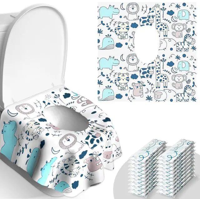 Main image of 20 Pack Disposable Toilet Seat Covers for Travel, Individually Wrapped
