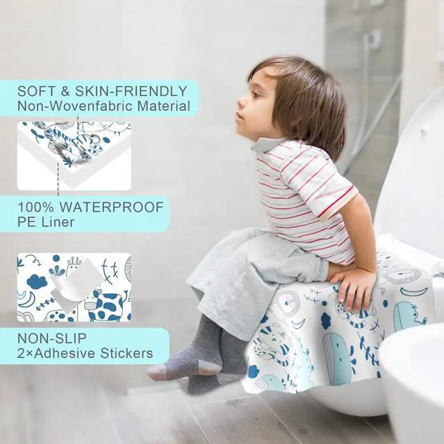 Alt view image 2 of 7 - 20 Pack Disposable Toilet Seat Covers for Travel, Individually Wrapped
