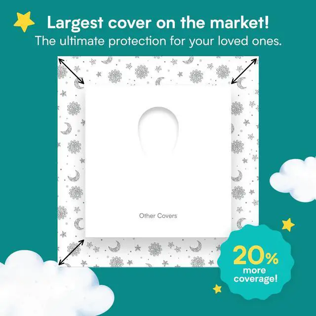 Alt view image 3 of 7 - 20 Pack Extra Large Disposable Toilet Seat Cover (Boho) Toddler Toilet Covers for Full Coverage On Toilet or Potty Ideal Travel Toilet Seat Covers for Kids and Adults