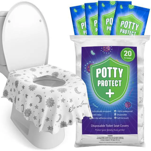 Main image of 20 Pack Extra Large Disposable Toilet Seat Cover (Boho) Toddler Toilet Covers for Full Coverage On Toilet or Potty Ideal Travel Toilet Seat Covers for Kids and Adults