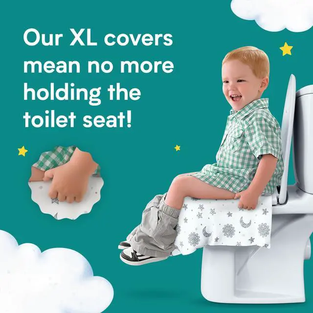 Alt view image 4 of 7 - 20 Pack Extra Large Disposable Toilet Seat Cover (Boho) Toddler Toilet Covers for Full Coverage On Toilet or Potty Ideal Travel Toilet Seat Covers for Kids and Adults