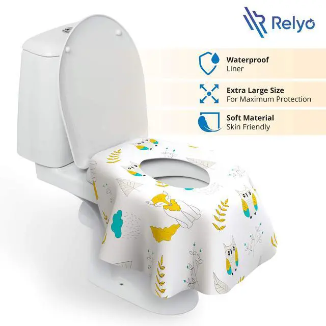 Alt view image 2 of 7 - Disposable Toilet Seat Cover for Travel 20 Pack with Covers Wrapped in Sets of 2, Non-Flushable Liners, Fits Most Seats Kids, Toddlers, Adults (Owls, 20)