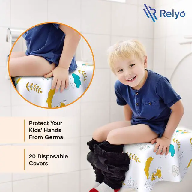 Alt view image 3 of 7 - Disposable Toilet Seat Cover for Travel 20 Pack with Covers Wrapped in Sets of 2, Non-Flushable Liners, Fits Most Seats Kids, Toddlers, Adults (Owls, 20)