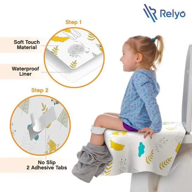 Alt view image 4 of 7 - Disposable Toilet Seat Cover for Travel 20 Pack with Covers Wrapped in Sets of 2, Non-Flushable Liners, Fits Most Seats Kids, Toddlers, Adults (Owls, 20)