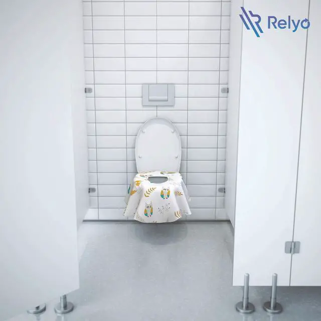 Alt view image 7 of 7 - Disposable Toilet Seat Cover for Travel 20 Pack with Covers Wrapped in Sets of 2, Non-Flushable Liners, Fits Most Seats Kids, Toddlers, Adults (Owls, 20)