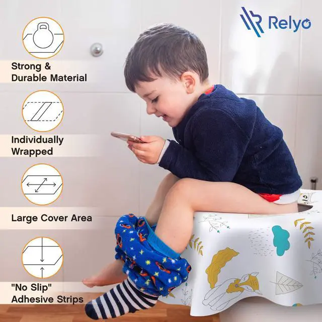 Alt view image 5 of 7 - Disposable Toilet Seat Cover for Travel 20 Pack with Covers Wrapped in Sets of 2, Non-Flushable Liners, Fits Most Seats Kids, Toddlers, Adults (Owls, 20)