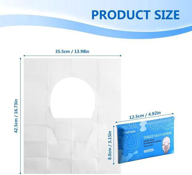 Alt view image 3 of 7 - Toilet Seat Covers 60 Pack, Flushable Water Soluble, Biodegradable