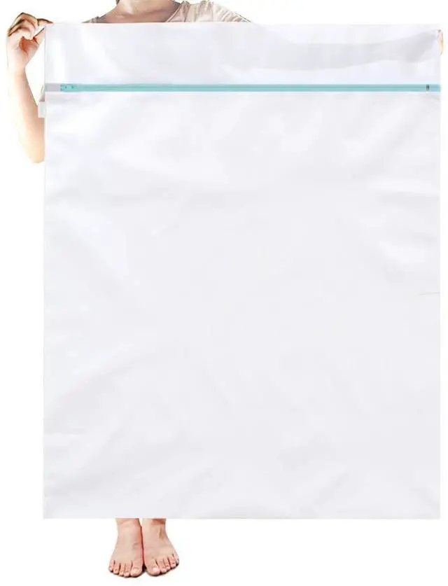 Main image of Large Mesh Washing Bag 43 x 35 Inch XXL Mesh Laundry Bag, Blue