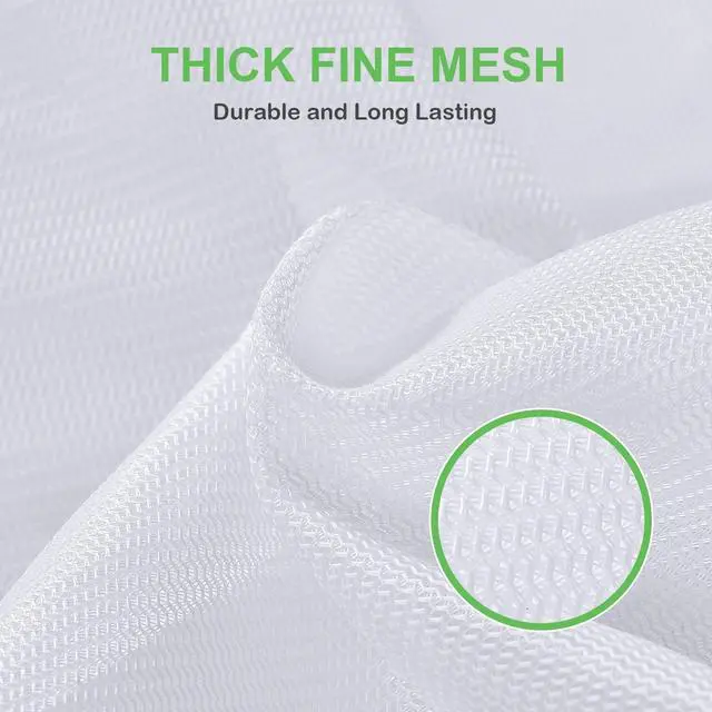 Alt view image 4 of 7 - Large Mesh Washing Bag 43 x 35 Inch XXL Mesh Laundry Bag, Blue