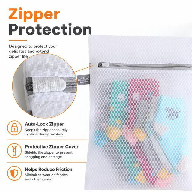 Alt view image 3 of 6 - Laundry Bags Mesh Wash Bags, Garment Bag for Washing Machine, 1L+1M