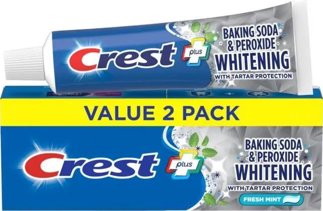 Main image of Baking Soda & Peroxide Whitening Toothpaste, Fresh Mint, 5.7 oz, Pack of 2