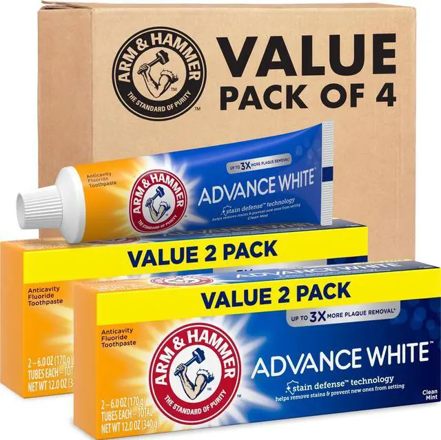 Main image of Advance White Toothpaste, Clean Mint, 6.0 oz, 4-Pack