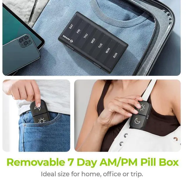 Alt view image 6 of 7 - Weekly Pill Organizer 2 Times a Day, One-Side Large Opening, EasyUse