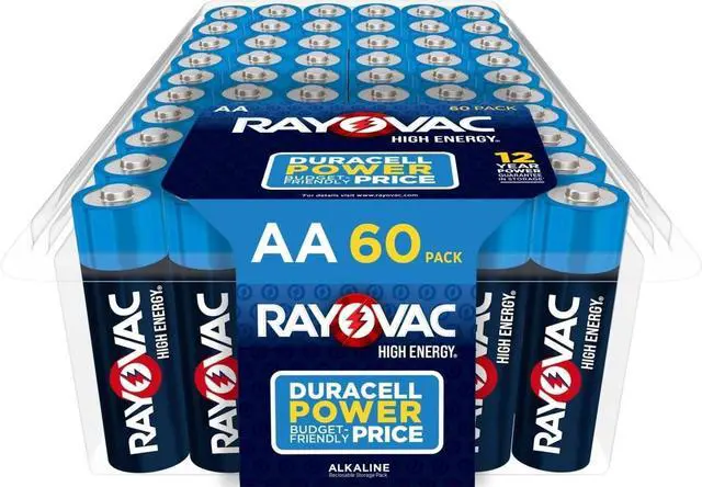 Main image of AA Batteries, Double A Battery Alkaline, 60 Count