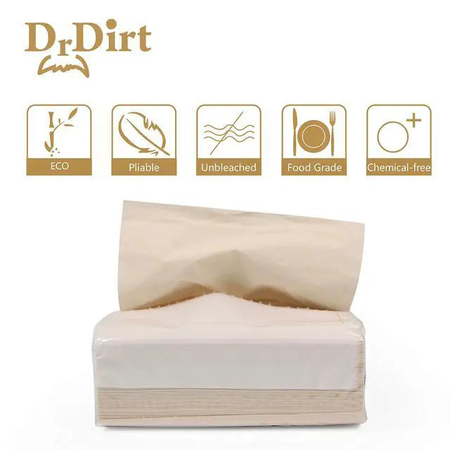 Alt view image 4 of 7 - Bamboo Tissues 3-Ply - 110 Count, Bamboo Facial Tissue Cube Bag 4 Pack with Wall-Mounted Dispenser - Eco-Friendly, Perfect for Bathroom & Kitchen