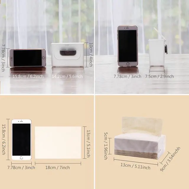 Alt view image 2 of 7 - Bamboo Tissues 3-Ply - 110 Count, Bamboo Facial Tissue Cube Bag 4 Pack with Wall-Mounted Dispenser - Eco-Friendly, Perfect for Bathroom & Kitchen