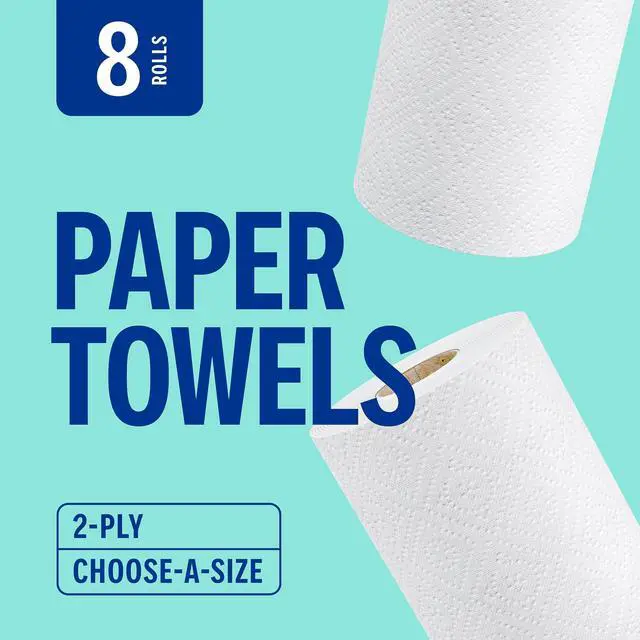 Alt view image 3 of 6 - Choose-A-Size Paper Towels, 2-Ply, 116 Sheets/Roll, 8 Rolls/Pk