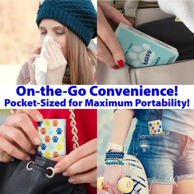 Alt view image 3 of 6 - Travel Tissues, 8-Pack, 72 Soft 3-Ply Sheets, Playful Dog Design