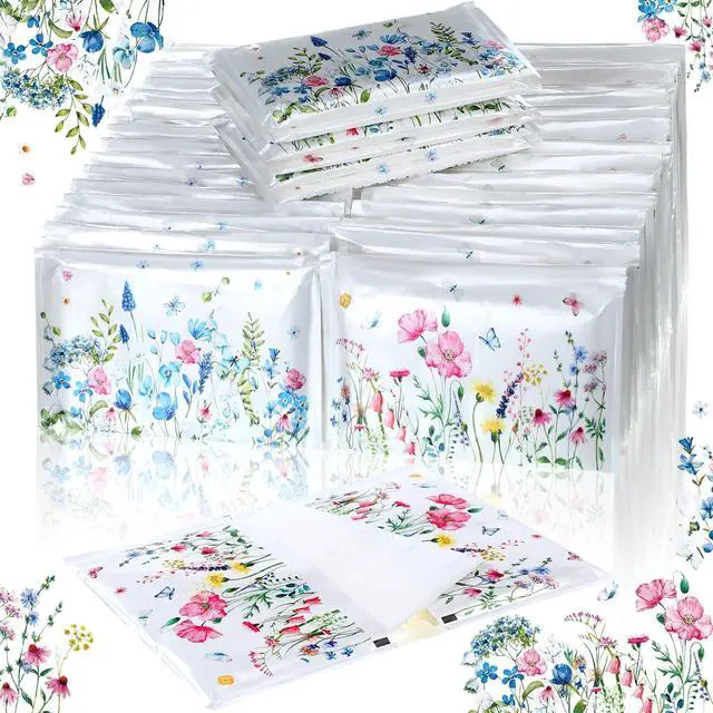 Main image of 50 Pack Summer Floral Pocket Tissues Individual Packs Wildflower Wallet Facial Tissue Travel Bulk 3 Ply Flower Pocket Packets for Summer Wedding Party Supplies