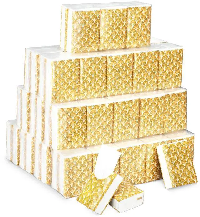 Main image of 50 Pack Pocket Tissues Travel Packs 3 Ply,500 Sheet,Vintage