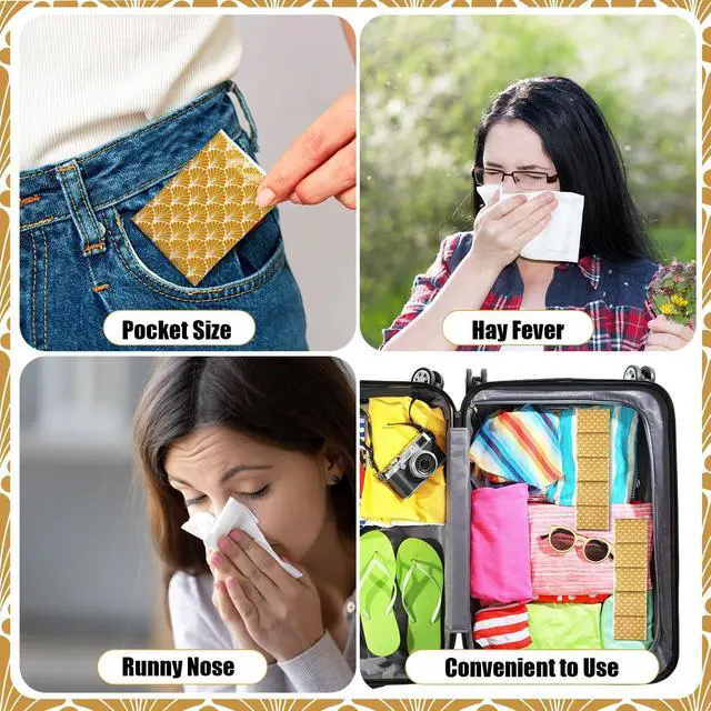 Alt view image 7 of 7 - 50 Pack Pocket Tissues Travel Packs 3 Ply,500 Sheet,Vintage