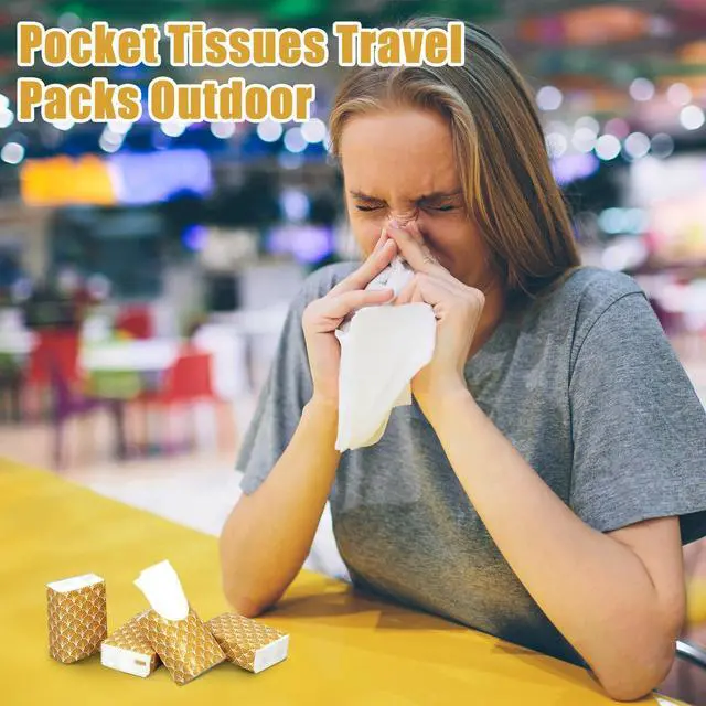 Alt view image 4 of 7 - 50 Pack Pocket Tissues Travel Packs 3 Ply,500 Sheet,Vintage
