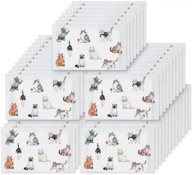 Main image of 50 Pack Sweet Cat Life Pocket Tissue Gifts Bulk Cat Tissues Travel Packs Bulk Brochure Disposable 3 Ply Wallet Facial Napkin for Baby Shower Birthday Home Table Party Supplies