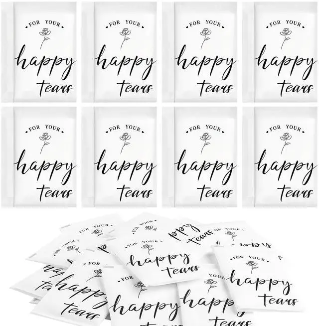 Main image of Happy Tears Tissues for Wedding, 30 Pack, 3 Ply