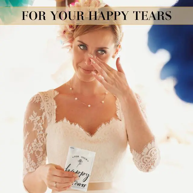 Alt view image 5 of 7 - Happy Tears Tissues for Wedding, 30 Pack, 3 Ply
