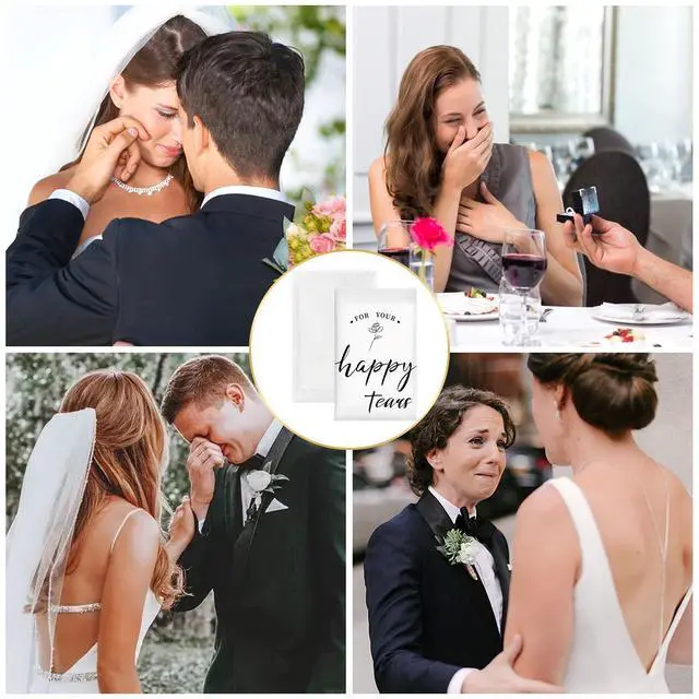 Alt view image 6 of 7 - Happy Tears Tissues for Wedding, 30 Pack, 3 Ply