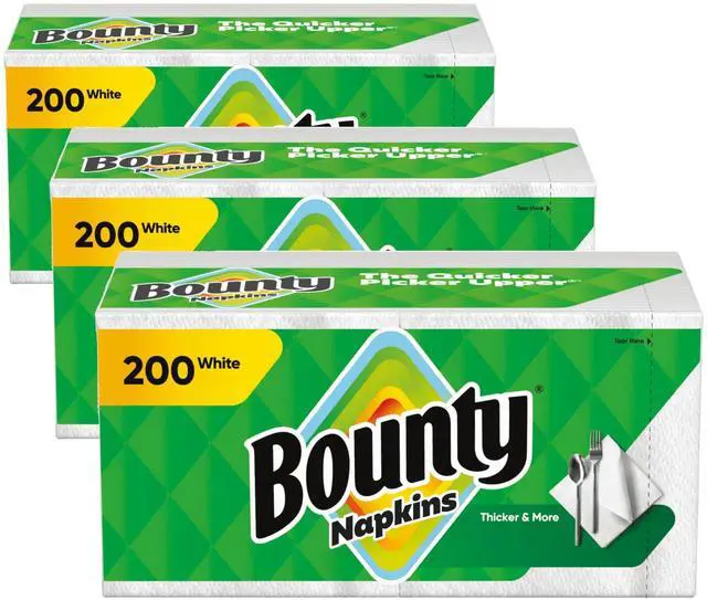 Main image of Paper Napkins, White, Packaging may vary, 200 Count (Pack of 3)