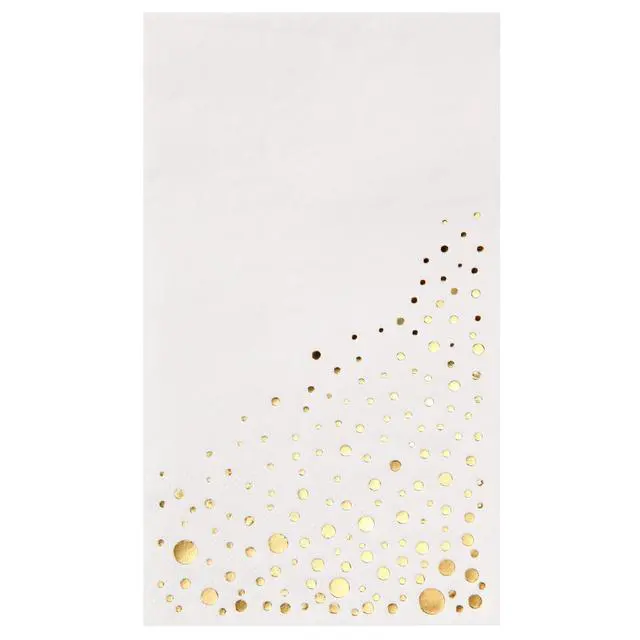 Alt view image 5 of 7 - Gold Dinner Napkins, 100 White and Gold Napkins for Wedding