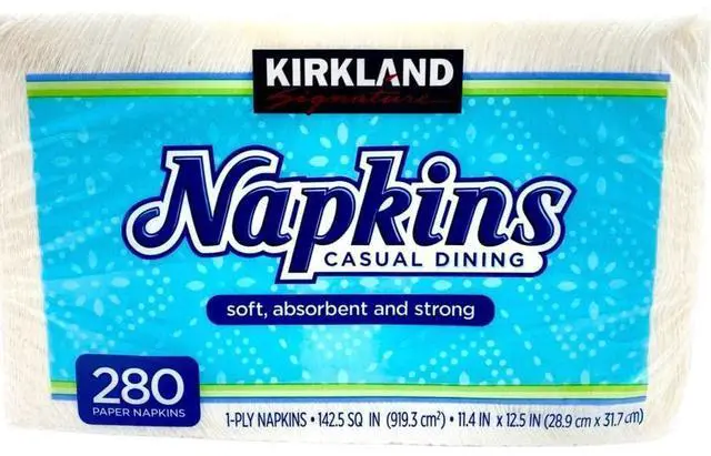 Main image of Signature White 1-Ply Embossed, Soft Strong Absorbent Casual Dining Paper Napkins - 1 Pk (260 Count)