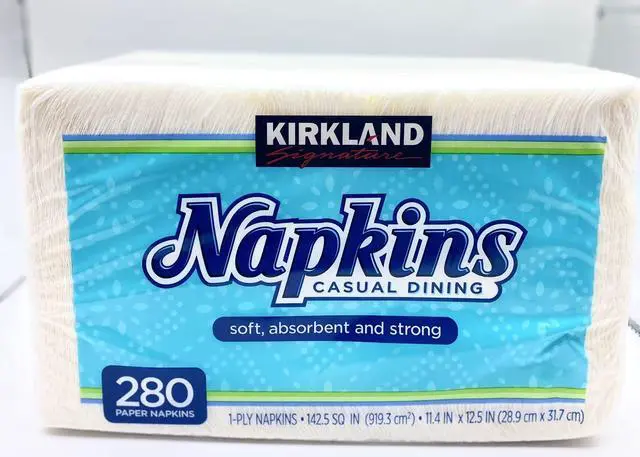 Alt view image 3 of 3 - Signature White 1-Ply Embossed, Soft Strong Absorbent Casual Dining Paper Napkins - 1 Pk (260 Count)