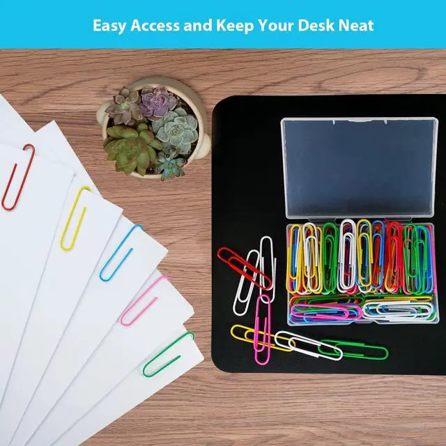 Alt view image 5 of 7 - Paper Clips, 100Pcs 2 Inch Large Paperclips Assorted Color