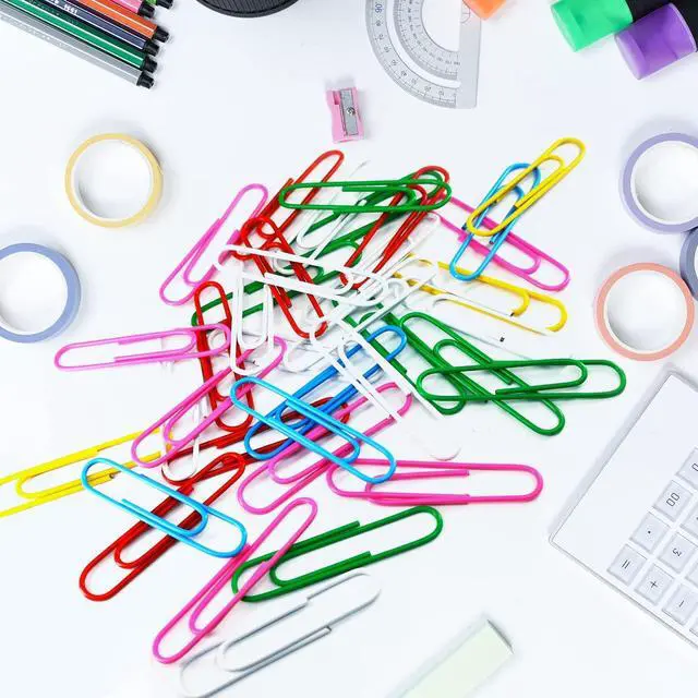 Alt view image 6 of 7 - Paper Clips, 100Pcs 2 Inch Large Paperclips Assorted Color