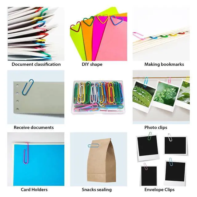 Alt view image 7 of 7 - Paper Clips, 100Pcs 2 Inch Large Paperclips Assorted Color