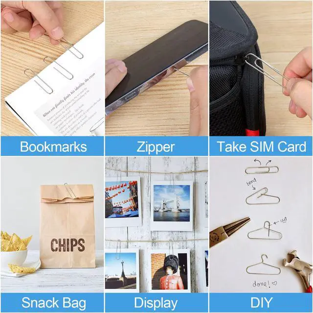 Alt view image 7 of 7 - 280 Pcs Large Paper Clips, 2 Inch Jumbo Paper Clips, Silver Paperclips, Stainless Steel Large Paperclips Office for Teacher Supplies School Supplies