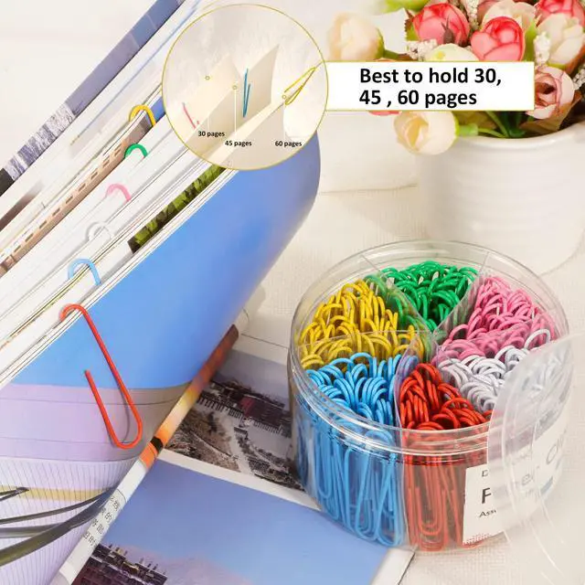 Alt view image 3 of 7 - Jumbo Paper Clips,265 PCS (2 Inch) Large Paperclips Colorful Clips for Paperwork Ideal for Home, School and Office Use Colored