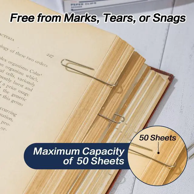 Alt view image 3 of 6 - Jumbo Paper Clips Nonskid, 3 Boxes of 100 Each, Silver