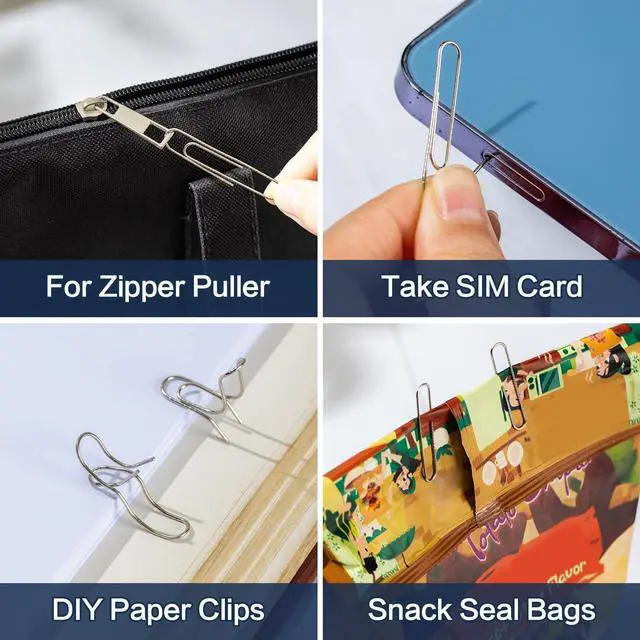 Alt view image 6 of 6 - Jumbo Paper Clips Nonskid, 3 Boxes of 100 Each, Silver