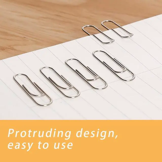 Alt view image 3 of 6 - 220pcs Silver Paper Clips, Medium and Jumbo Size (1.3 inch & 2 inch) Office Paperclips - with Storage Box in Each Size for Easy Storage