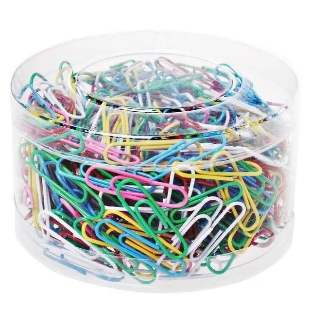 Alt view image 2 of 7 - 500 PCS Colored Paper Clips, 33 mm/1.3Inch Assorted Paperclips