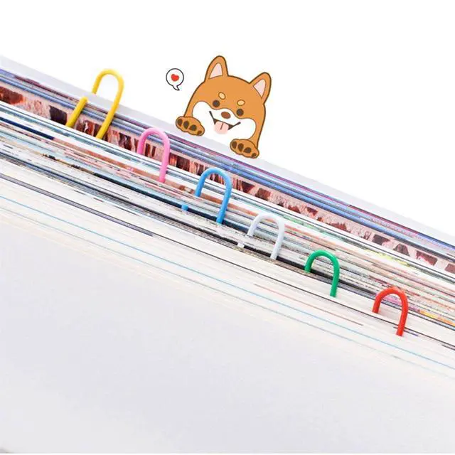 Alt view image 6 of 7 - 500 PCS Colored Paper Clips, 33 mm/1.3Inch Assorted Paperclips
