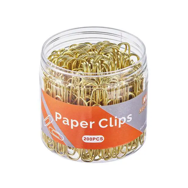 Alt view image 6 of 6 - Gold Paper Clips, 200 Count Large Size, 2 Inch Jumbo Paperclips, Stylish Gold-Plated Paper Clip
