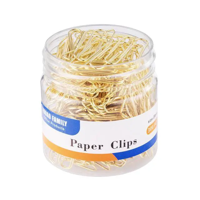 Alt view image 6 of 6 - Gold Paper Clips, 300-Count, 1.1 Inch (28mm) Small